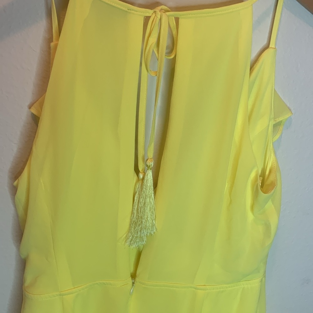 Yellow Ruffled Maxi Dress - Picture 6 of 6